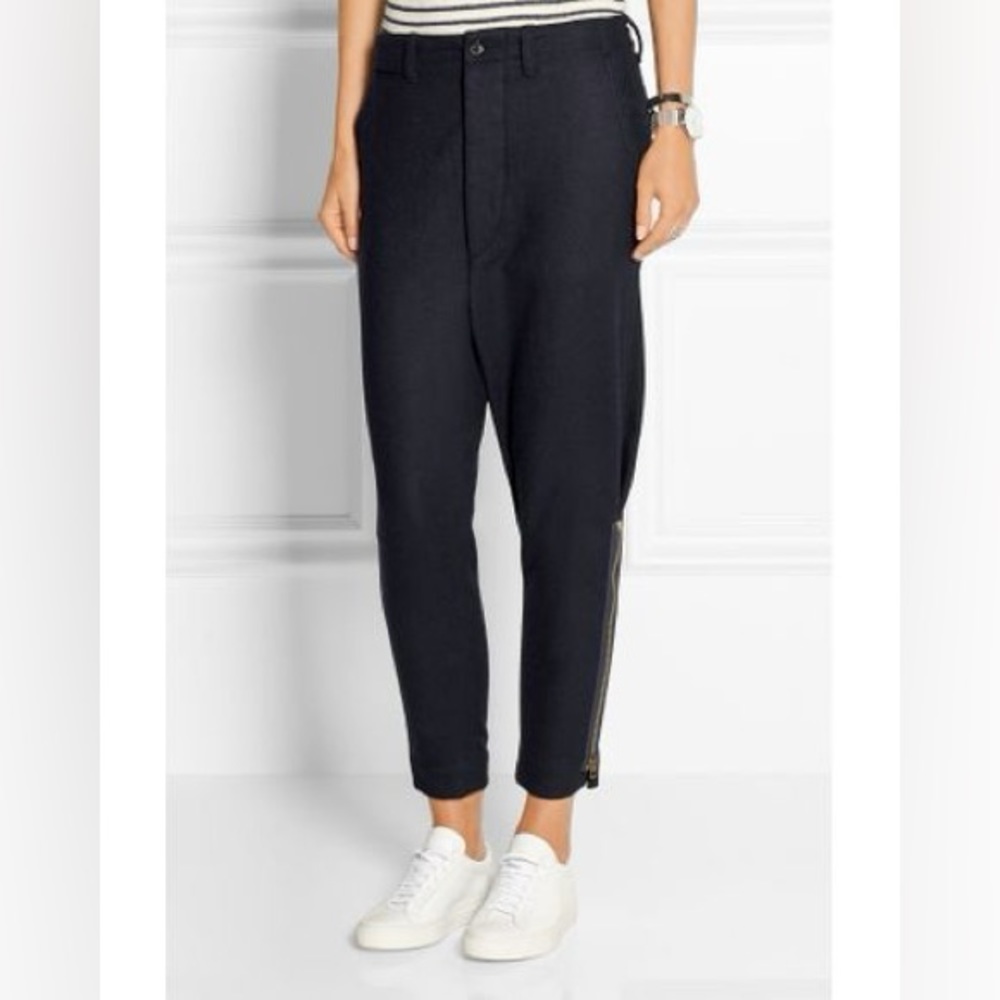NLST Navy Blue Wool Harem Pants Trousers